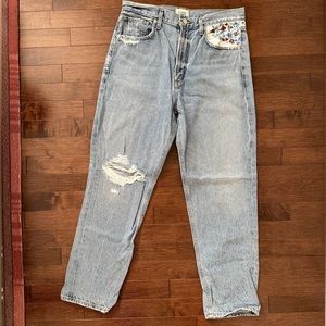 Citizens of Humanity Marlee embroidered sz 27 relaxed taper cut